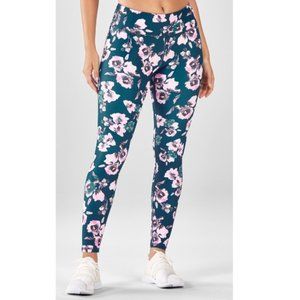Fabletics Teal & Pink Floral Print Leggings